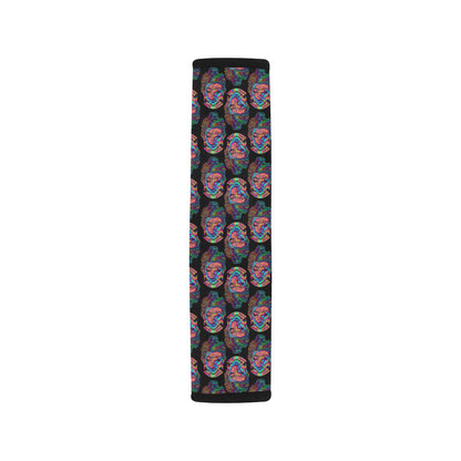 Buddha Head Colorful Print Car Seat Belt Cover