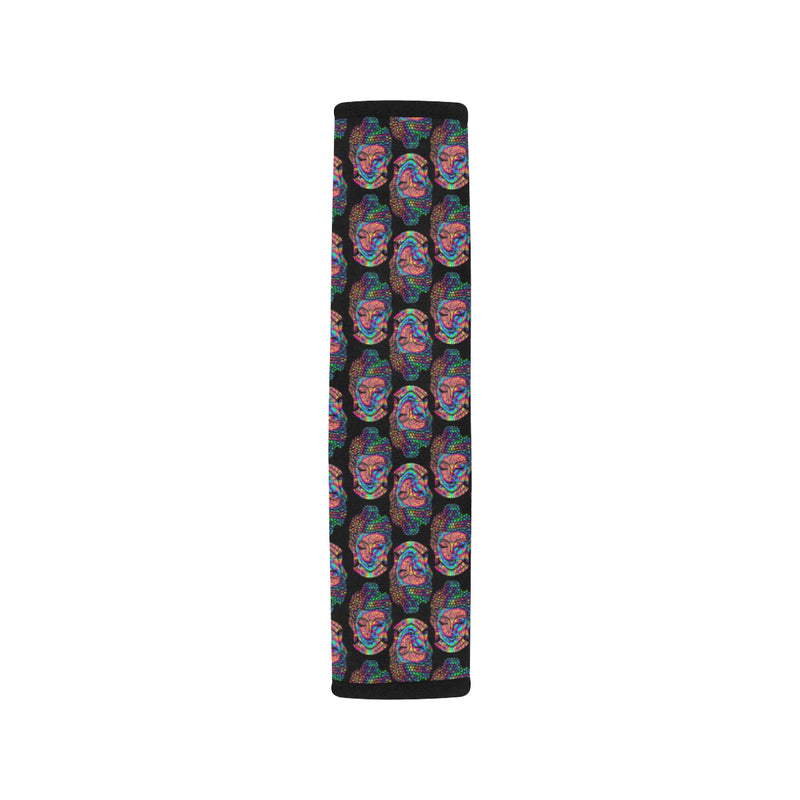 Buddha Head Colorful Print Car Seat Belt Cover