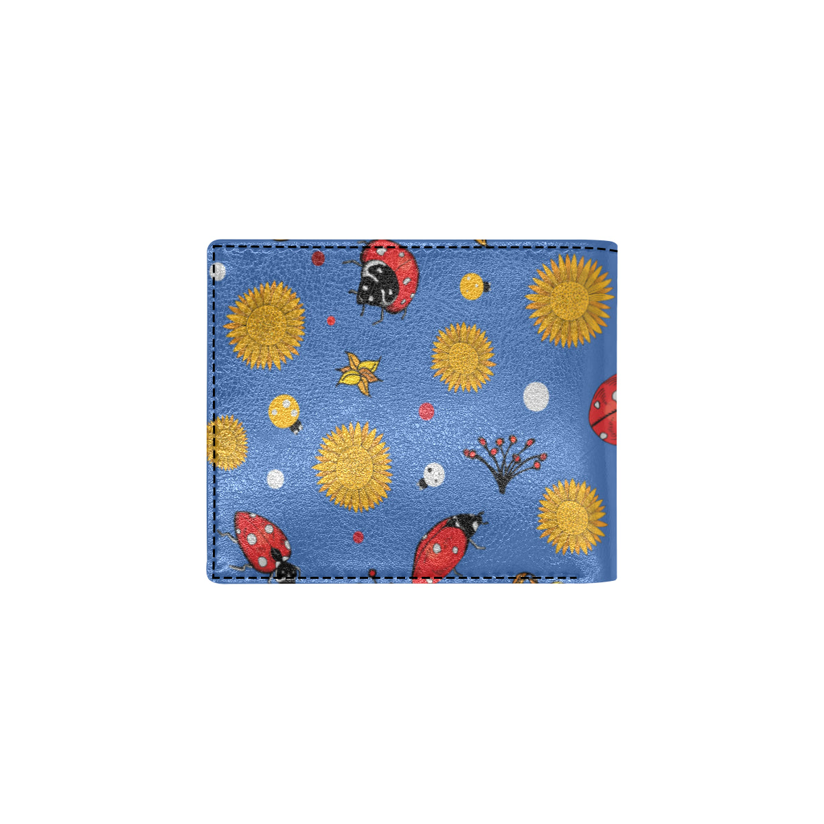 Ladybug Pattern Print Design 05 Men's ID Card Wallet