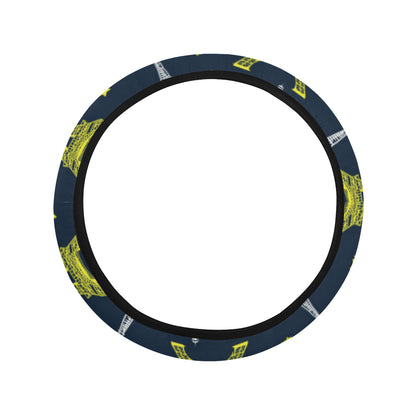 Eiffel Tower Star Print Steering Wheel Cover with Elastic Edge