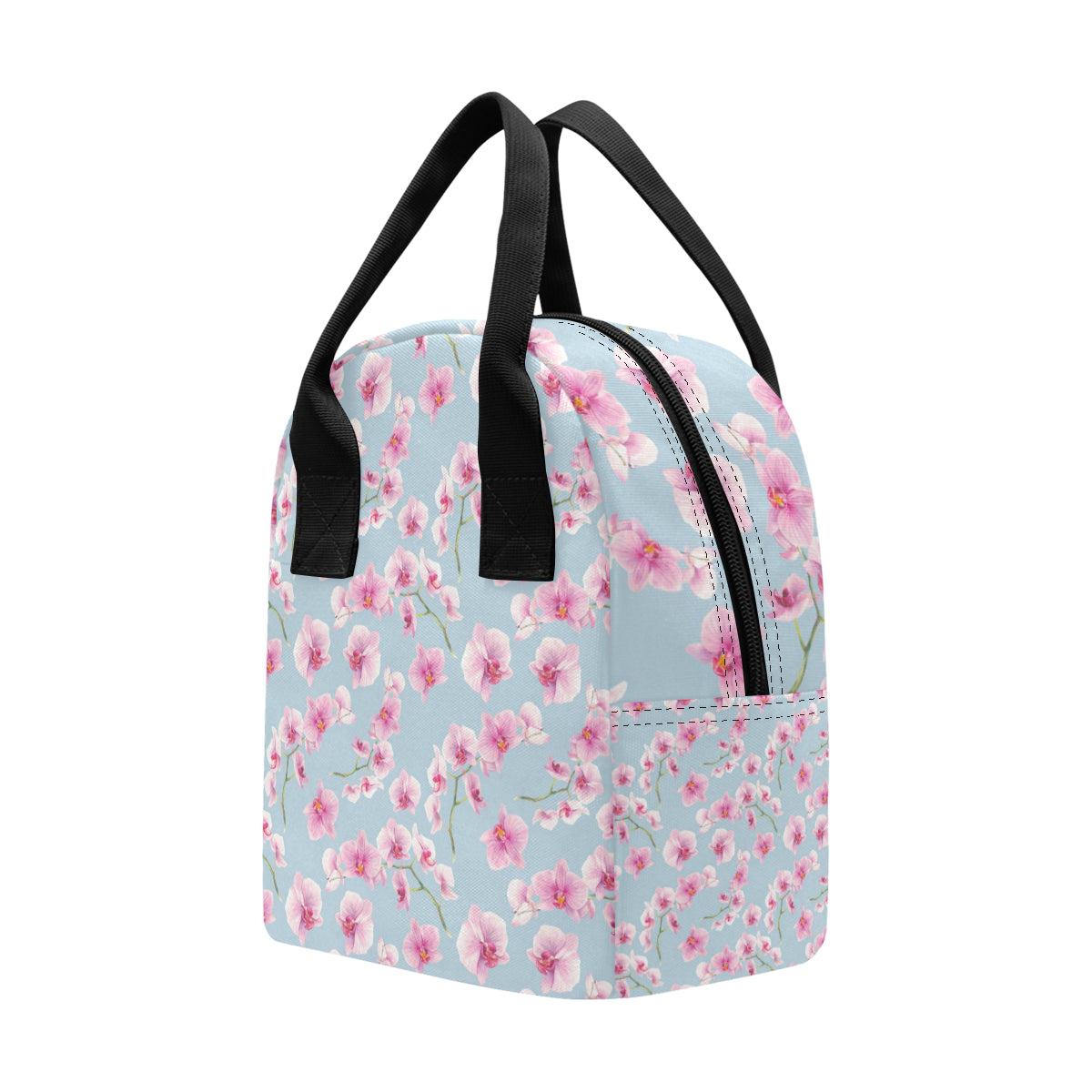 Orchid Pink Pattern Print Design OR01 Insulated Lunch Bag