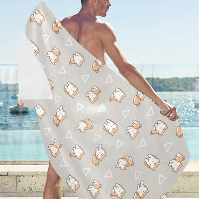 Shiba Inu Print Design LKS307 Beach Towel 32" x 71"