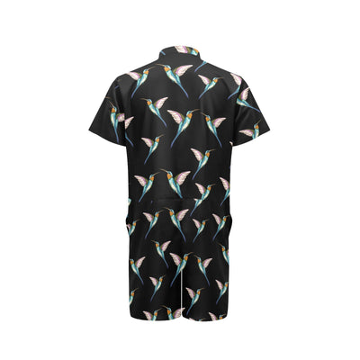 Hummingbird Pattern Print Design 06 Men's Romper