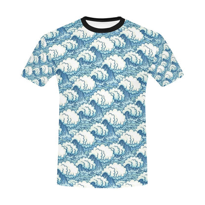 Wave Japan Style Print Design LKS304 Men's All Over Print T-shirt