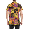 African Pattern Print Design 02 Men's Short Sleeve Button Up Shirt