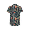 Bird Of Paradise Pattern Print Design BOP02 Men's Short Sleeve Button Up Shirt