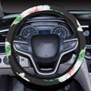 Hawaiian flower tropical leaves Steering Wheel Cover with Elastic Edge