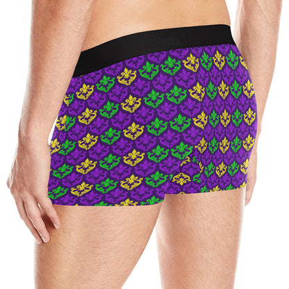 Mardi Gras Pattern Print Design 02 Men's Boxer Briefs