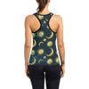 Gold Sun Moon Face Women's Racerback Tank Top