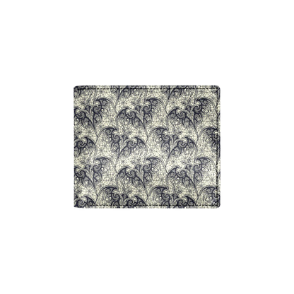 Bat Tribal Pattern Print Design 06 Men's ID Card Wallet