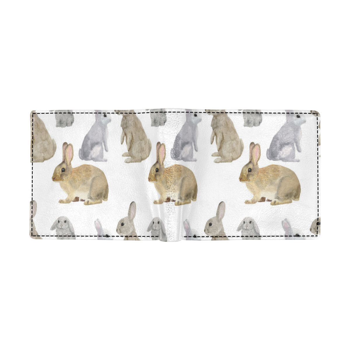 Rabbit Pattern Print Design 02 Men's ID Card Wallet