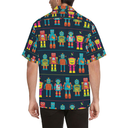 Robot Pattern Print Design A01 Men's Hawaiian Shirt