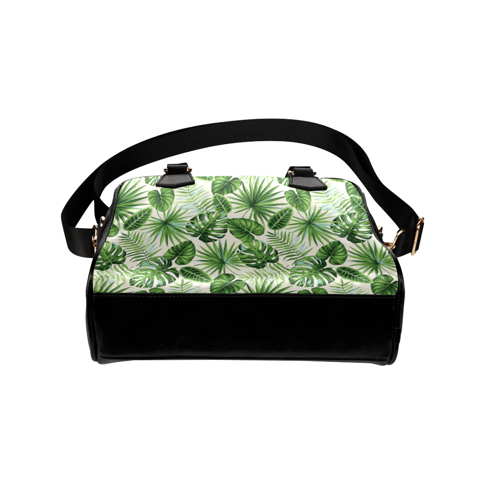 Palm Leaf Pattern Print Design A01 Shoulder Handbag