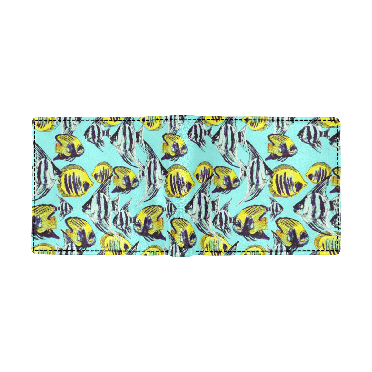 Angelfish Pattern Print Design 02 Men's ID Card Wallet