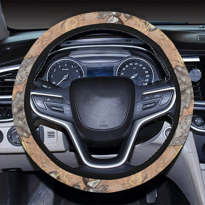 Peacock Pattern Print Design A05 Steering Wheel Cover with Elastic Edge