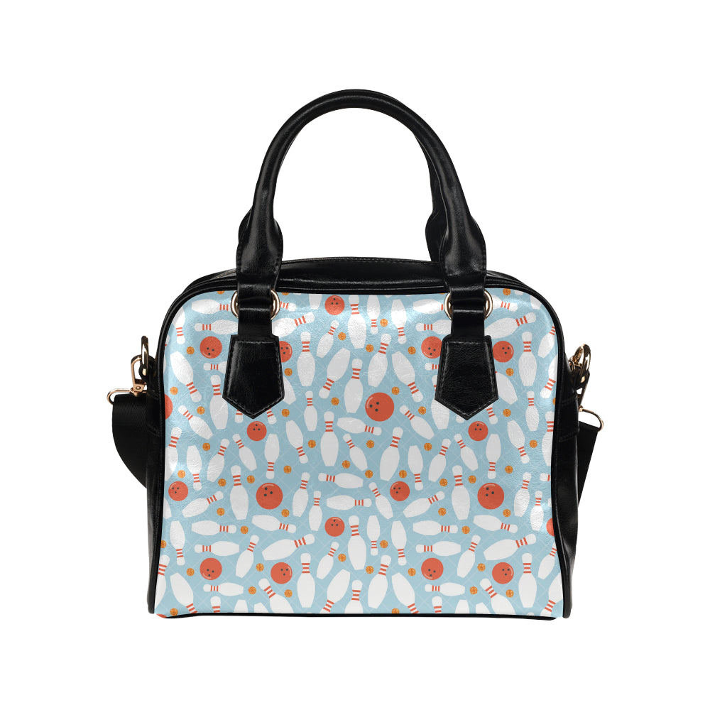 Bowling Pattern Print Design 09 Shoulder Handbag