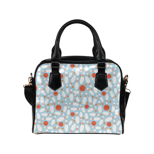 Bowling Pattern Print Design 09 Shoulder Handbag