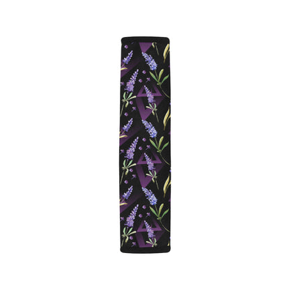 Lavender Pattern Print Design LV07 Car Seat Belt Cover