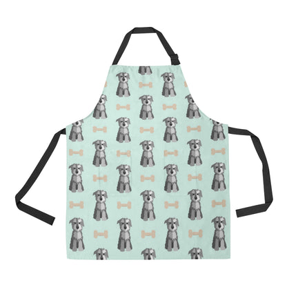 Schnauzers Pattern Print Design A03 Apron with Pocket