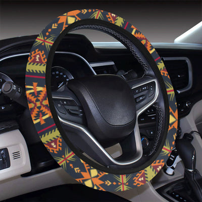 Kente Classic Design African Print Steering Wheel Cover with Elastic Edge