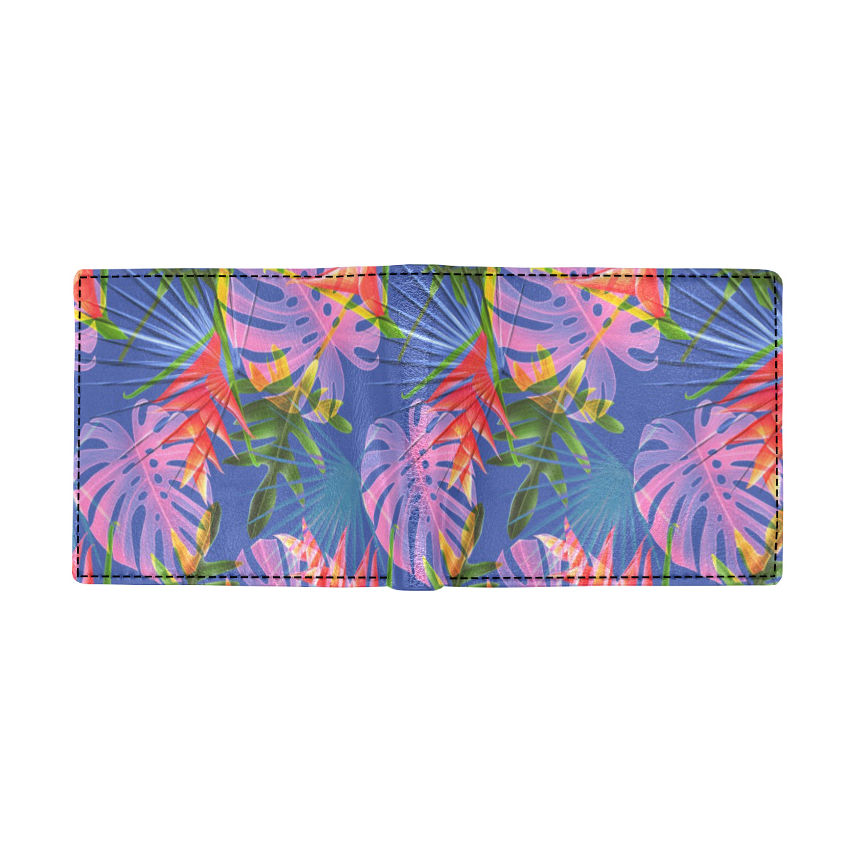 Tropical Flower Pattern Print Design TF025 Men's ID Card Wallet