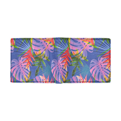 Tropical Flower Pattern Print Design TF025 Men's ID Card Wallet