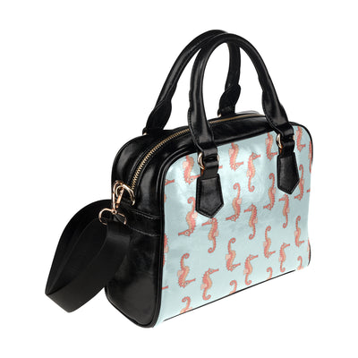 SeaHorse Pattern Print Design 01 Shoulder Handbag