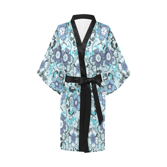 Carnations Pattern Print Design CN04 Women Kimono Robe