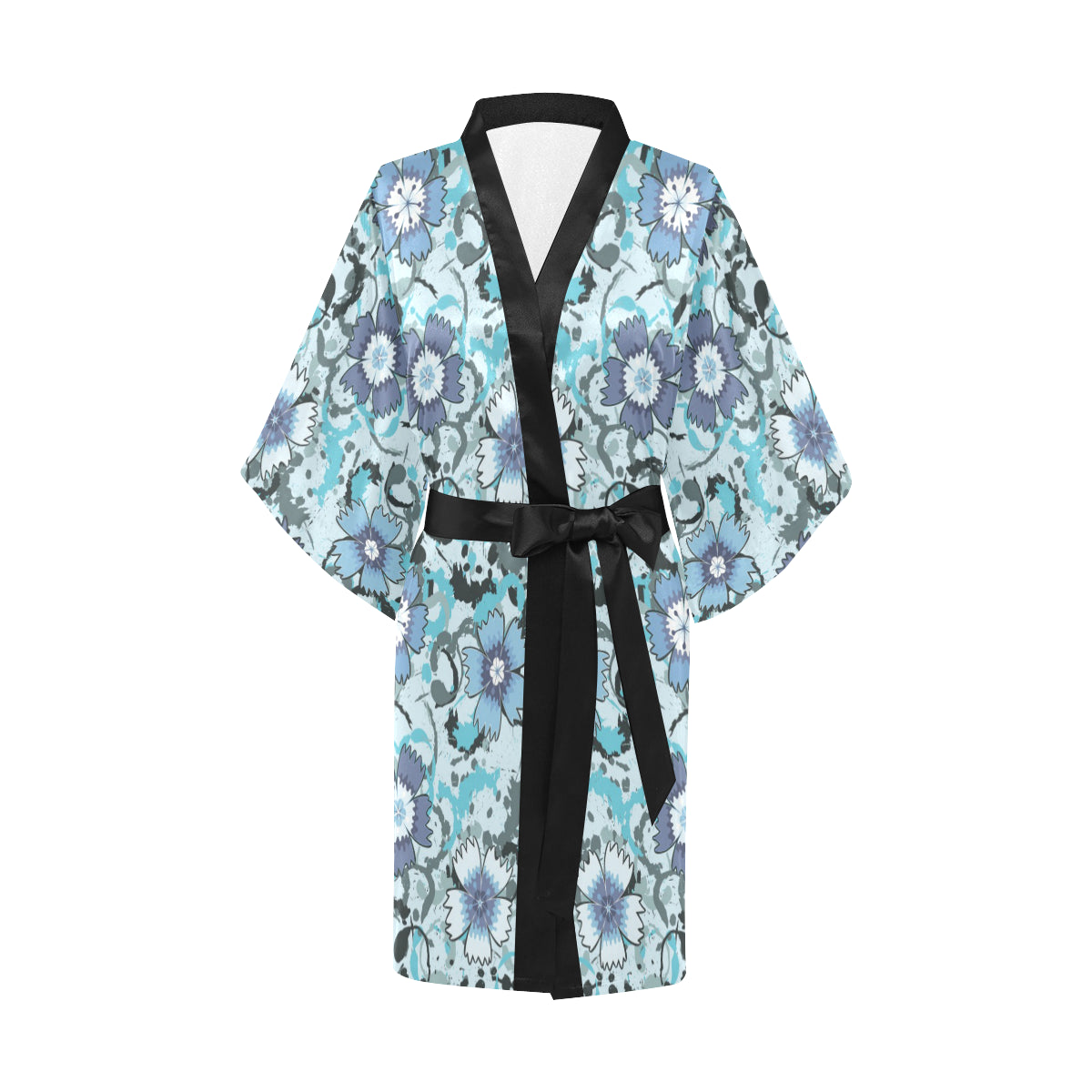 Carnations Pattern Print Design CN04 Women's Short Kimono