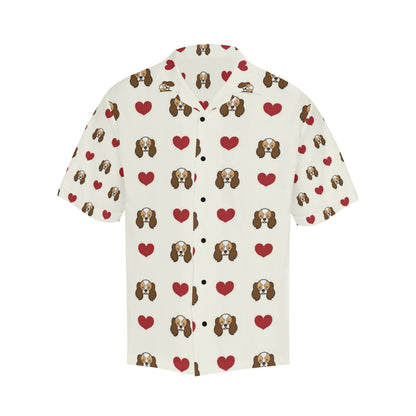 Cavalier King Charles Spaniels Pattern Print Desig Men's Hawaiian Shirt