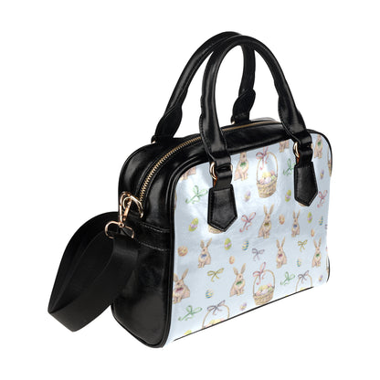Rabbit Easter Eggs Pattern Print Design 03 Shoulder Handbag