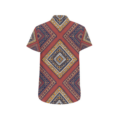 Native Pattern Print Design A06 Men's Short Sleeve Button Up Shirt