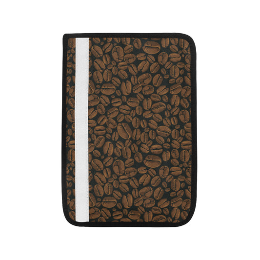Coffee Pattern Print Design 01 Car Seat Belt Cover