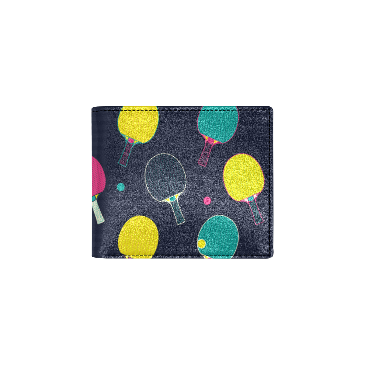 Ping Pong Pattern Print Design A04 Men's ID Card Wallet