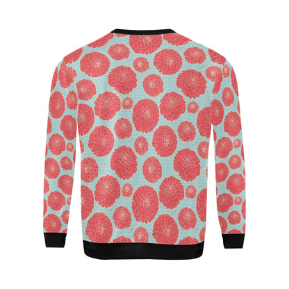 Marigold Pattern Print Design MR03 Men Long Sleeve Sweatshirt