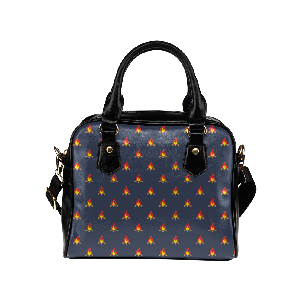 Campfire Pattern Print Design 02 Shoulder Handbag
