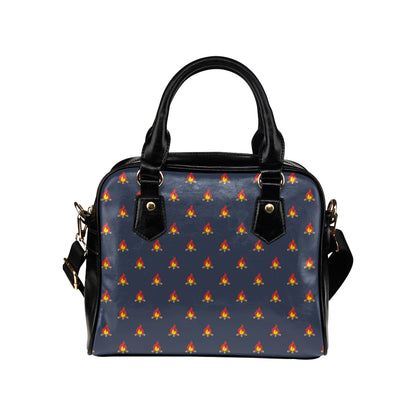 Campfire Pattern Print Design 02 Shoulder Handbag