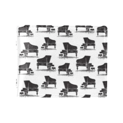 Piano Print Design LKS401 Men's ID Card Wallet