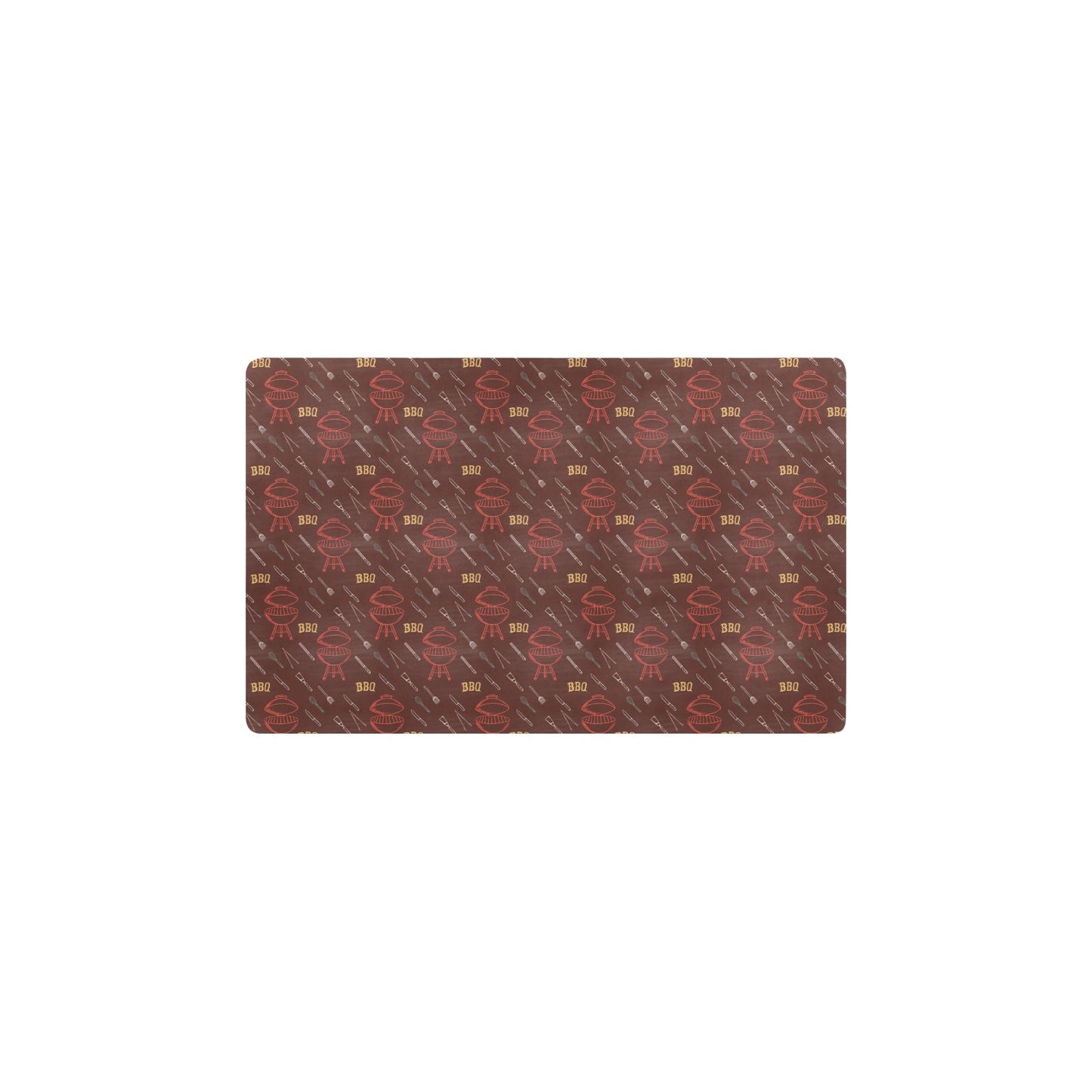 Barbecue Pattern Print Design 01 Kitchen Mat