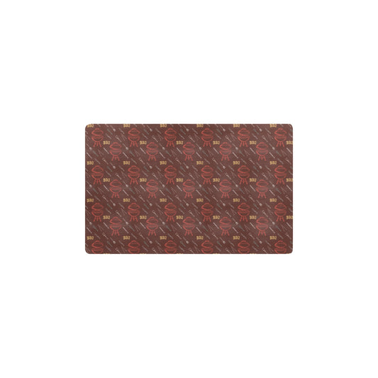 Barbecue Pattern Print Design 01 Kitchen Mat