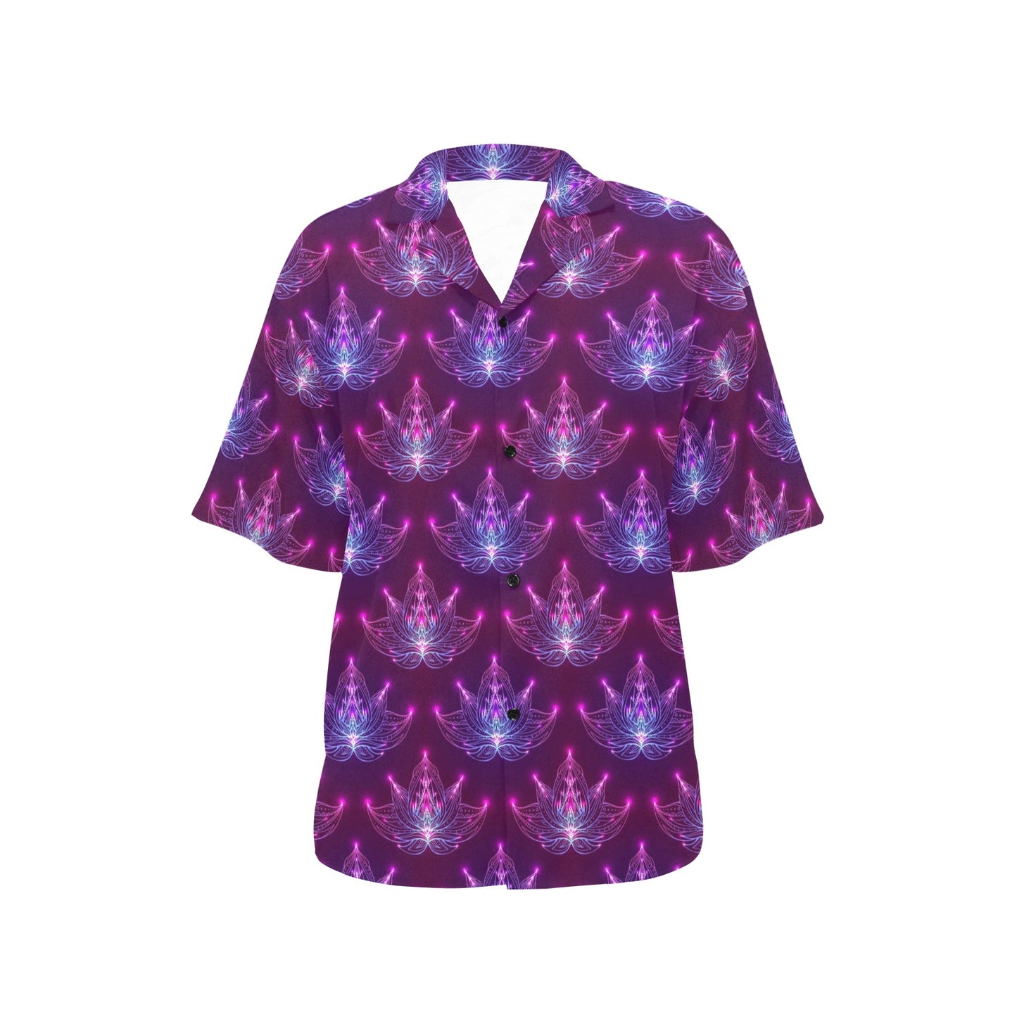 lotus Pattern Print Design LO01 Women's Hawaiian Shirt