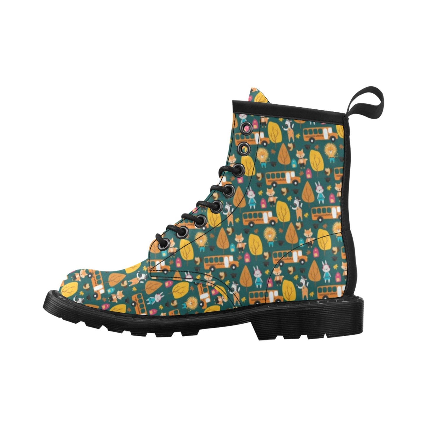 School Bus Print Design LKS309 Women's Boots