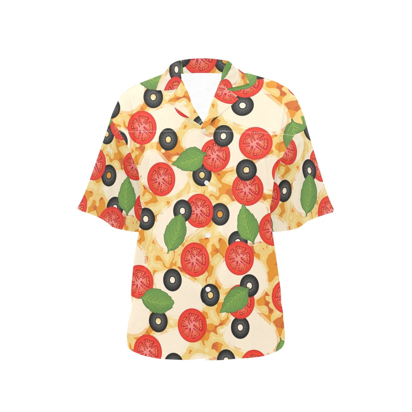 Pizza Pattern Print Design A05 Women's Hawaiian Shirt