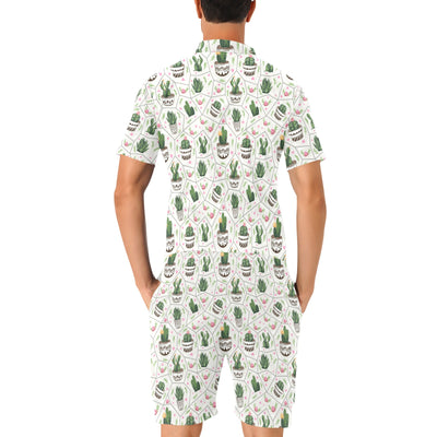 Cactus Pattern Print Design 04 Men's Romper