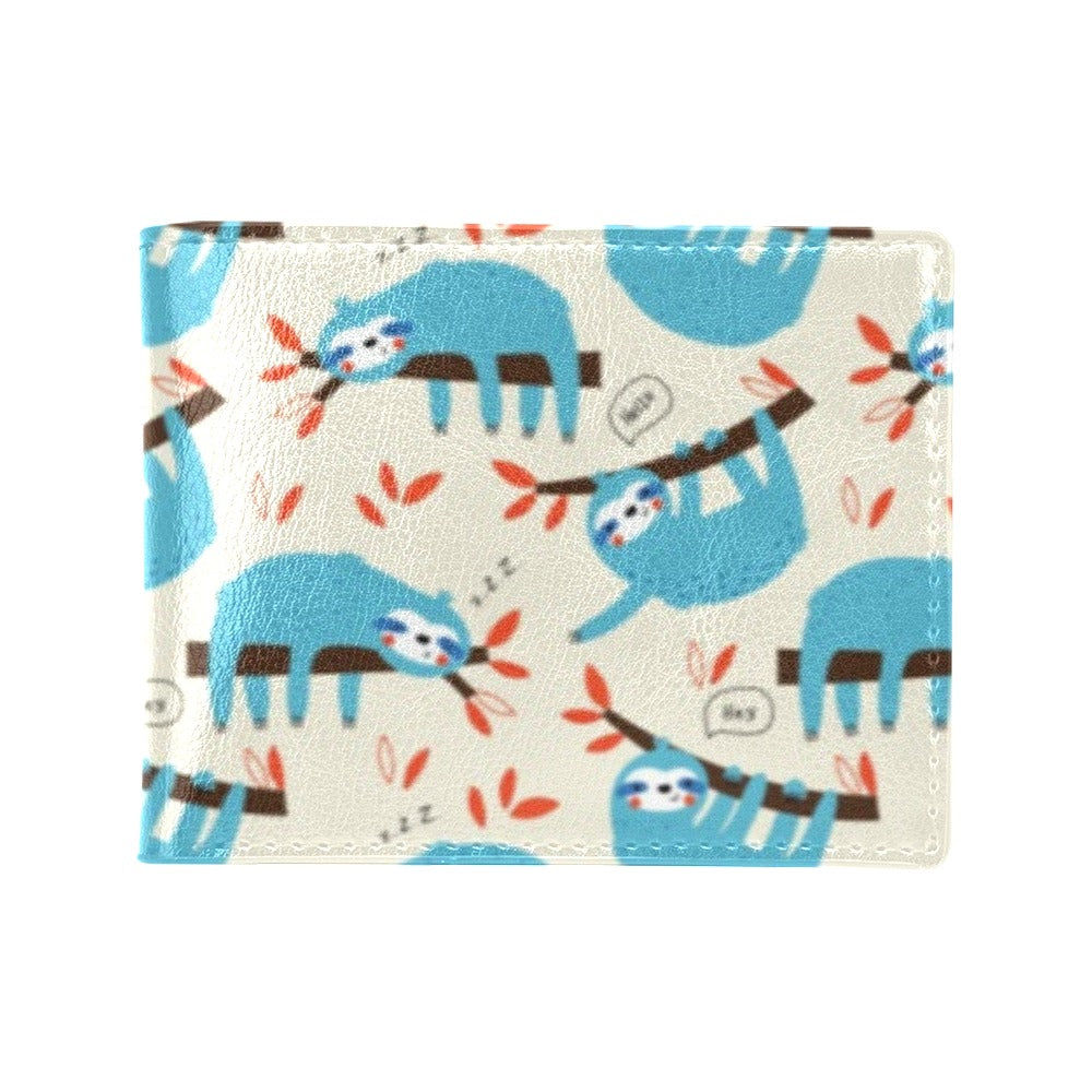 Sloth Print Design LKS3011 Men's ID Card Wallet