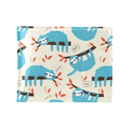 Sloth Print Design LKS3011 Men's ID Card Wallet