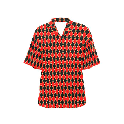 Harlequin Print Design LKS401 Women's Hawaiian Shirt