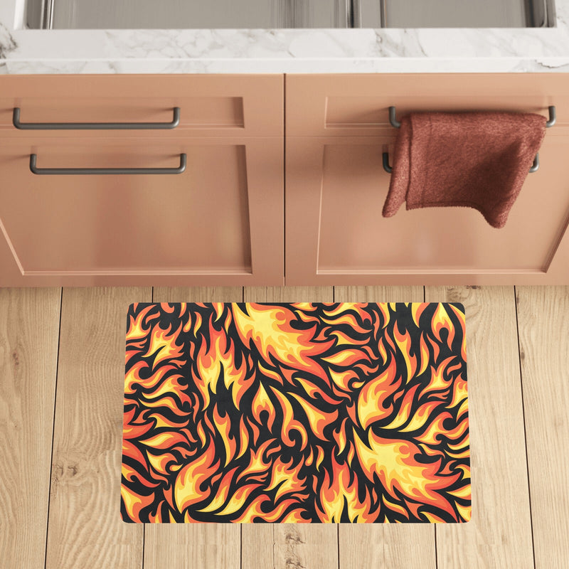 Flame Fire Design Pattern Kitchen Mat