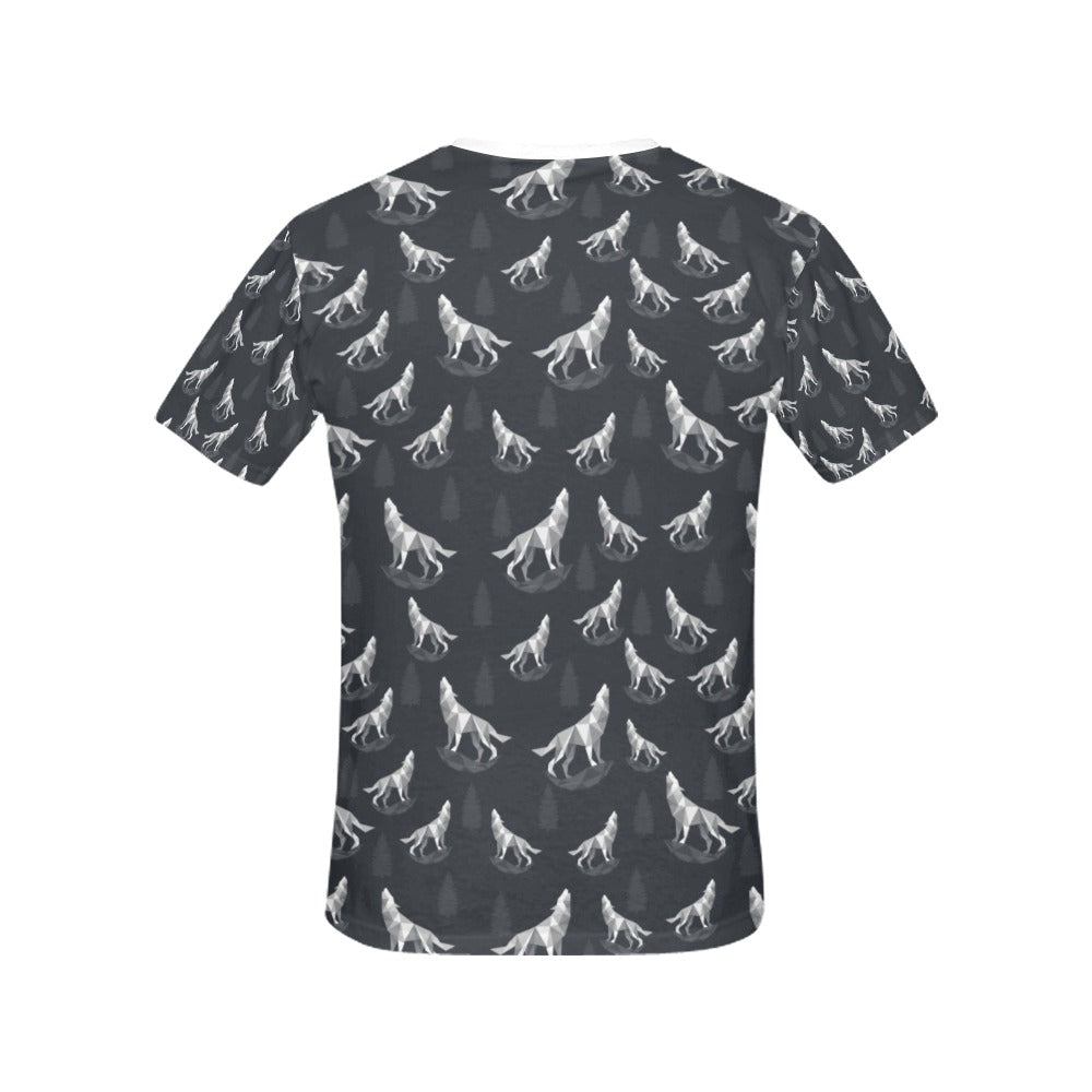 Wolf Print Design LKS303 Women's  T-shirt