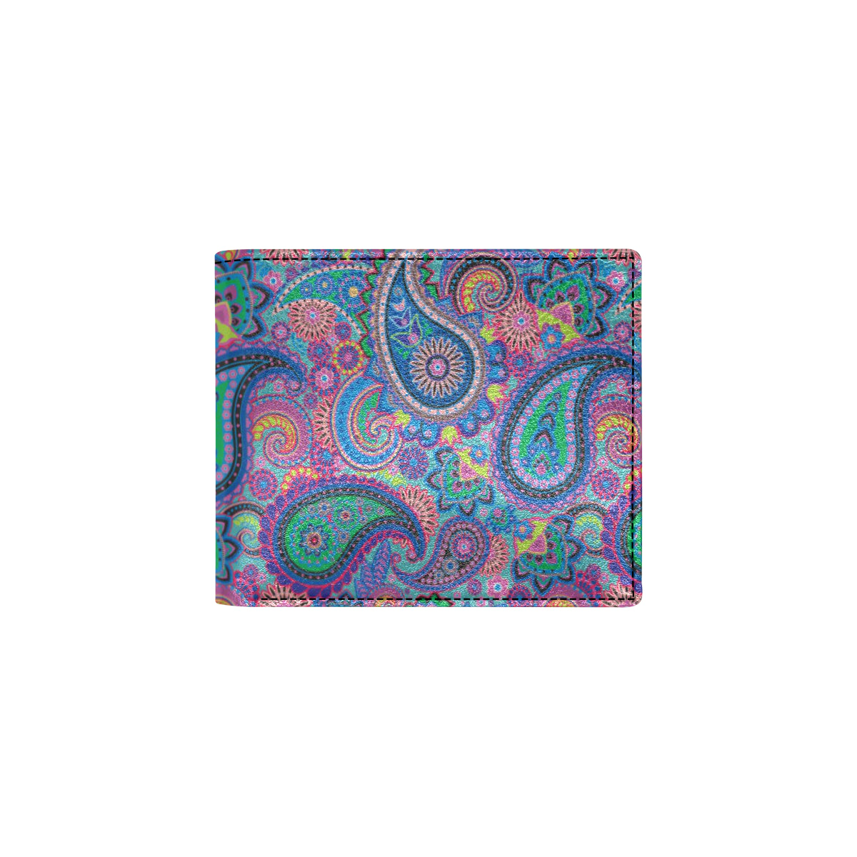 Paisley Colorful Pattern Print Design A02 Men's ID Card Wallet